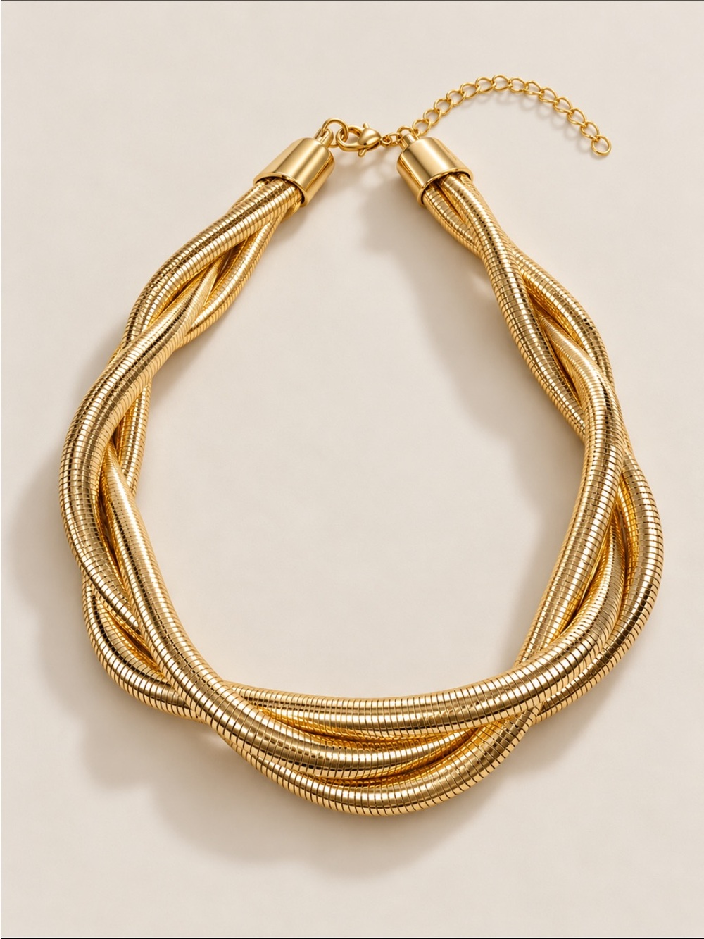 New! Gold Layered Statement Necklace NWOT